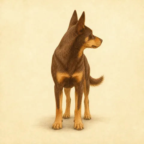 A kelpie: the head turn