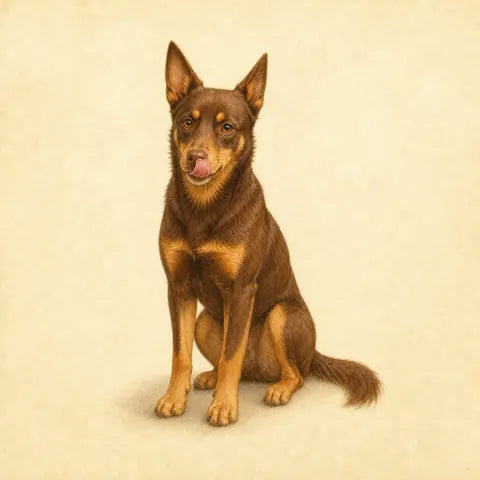 A kelpie: the lip-lick