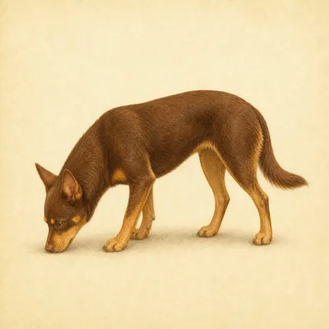 A kelpie: the sudden sniff