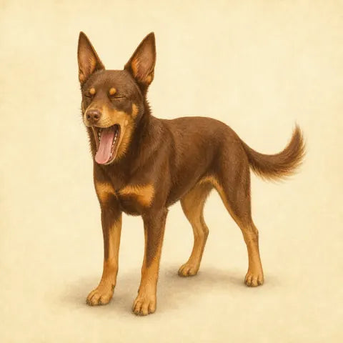 A kelpie: the not-tired yawn